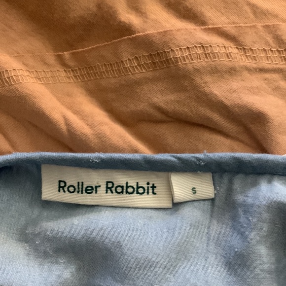 ROLLER RABBIT BLOUSE FROM ANTHROPOLOGY WHITE EYELET TRIM SIZE SMALL - Picture 5 of 5